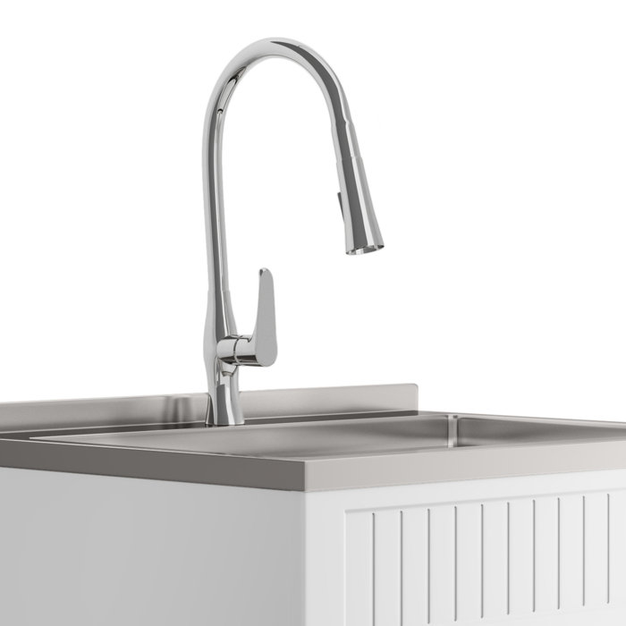 Latitude Run® Beckham Transitional 28 inch Laundry with Faucet